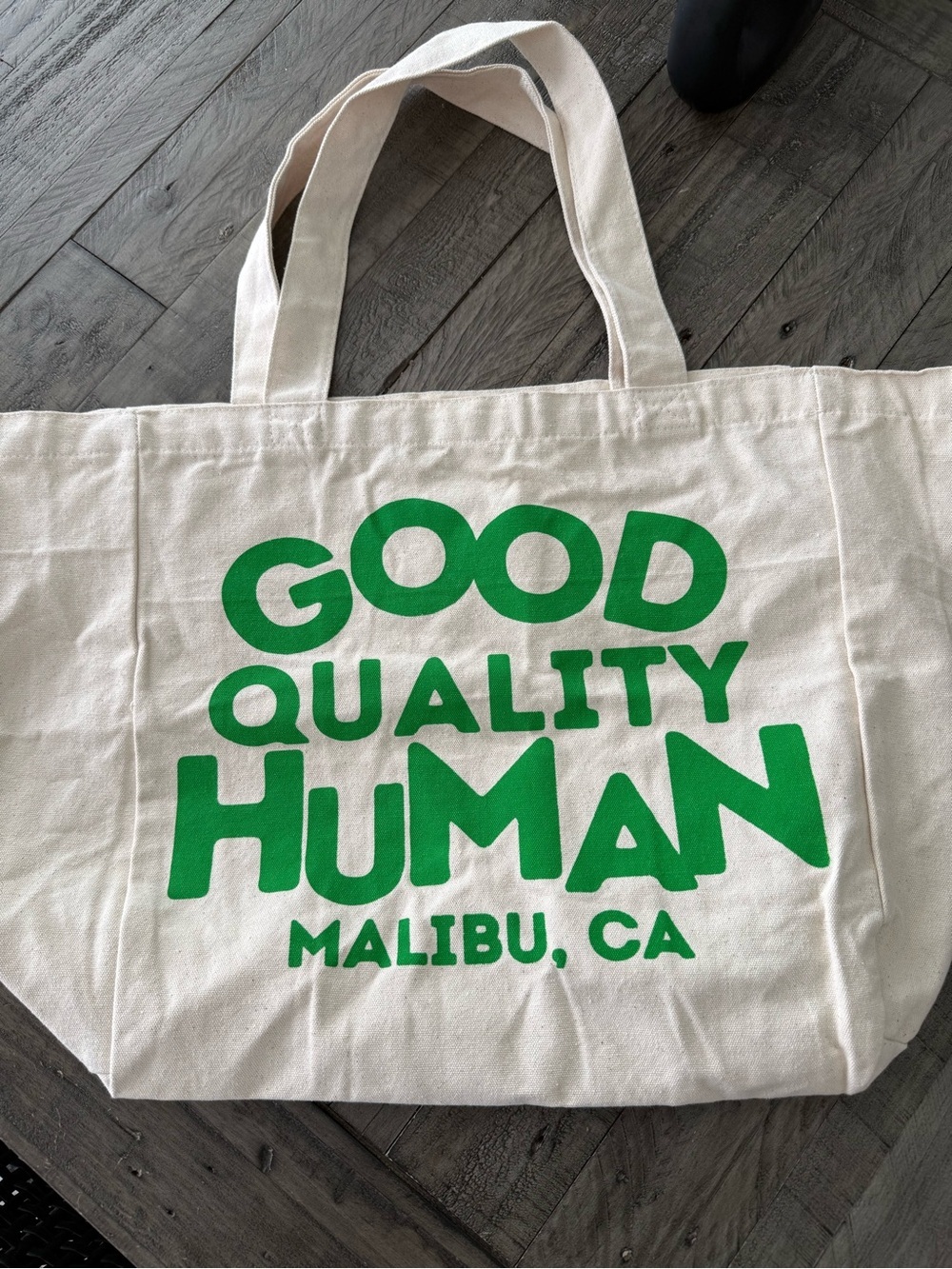 NWOT Good Quality Human Canvas Tote Bag